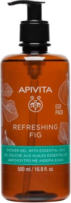 Apivita Refreshing Fig Нежен почистващ и ревитализиращ душ-гел със смокиня 500 мл