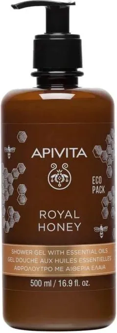 Apivita Royal Honey Хидратиращ и релаксиращ душ-гел с мед и етерични масла 500 мл