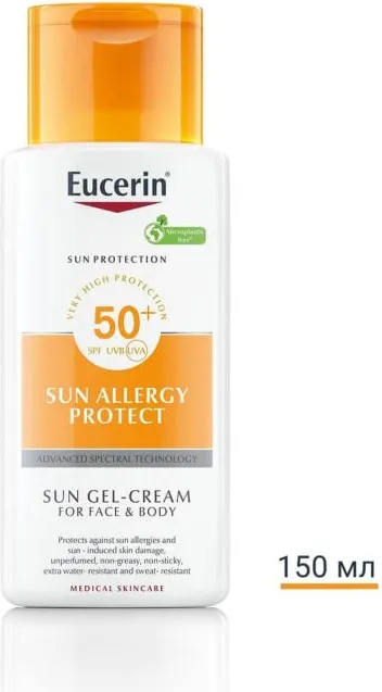 Eucerin Sun Allergy Protect Слънцезащитен крем-гел против слънчеви алергии SPF50 150 мл