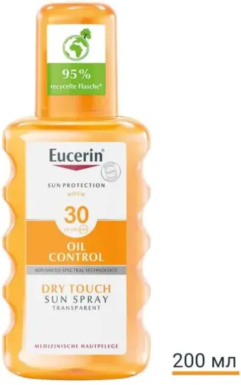 Eucerin Sun Oil Control Слънцезащитен прозрачен спрей SPF30 200 мл