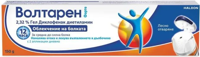 Волтарен Форте Гел Усилена формула за лечение на болка, възпаление и оток при ставите и мускулите 2.32% х 150 г GlaxoSmithKline