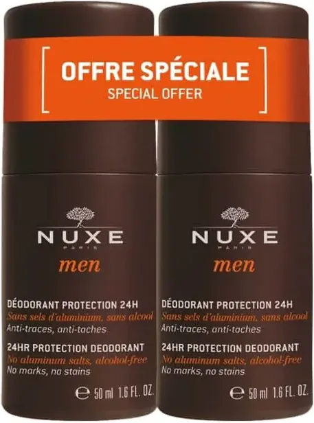 Nuxe Men Рол он дезодорант против изпотяване за мъже 2 х 50 мл Комплект