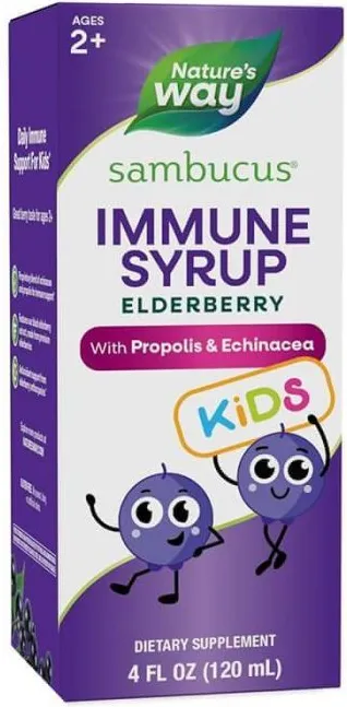 Nature's Way Sambucus Immune Syrup Kids With Echinacea Сироп за деца с черен бъз и ехинацея за силен имунитет 2Г+ 120 мл