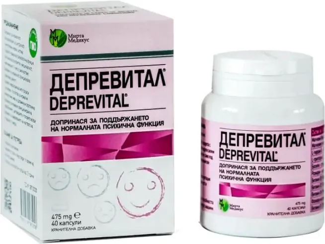 Deprevital Депревитал за нормална психична функция 475 мг х 40 капсули