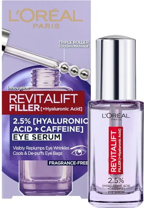 L’Oreal Revitalift Filler Околоочен серум с хиалуронова киселина и кофеин 20 мл