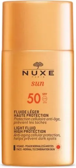 Nuxe Sun Слънцезащитен лек флуид за нормална към комбинирана кожа SPF50 50 мл