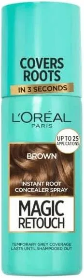 L’Oreal Magic Retouch Спрей за прикриване на бели корени 3 Brown 75 мл