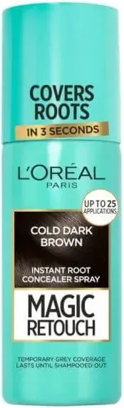 L’Oreal Magic Retouch Спрей за прикриване на бели корени 8 Cold Dark Brown 75 мл