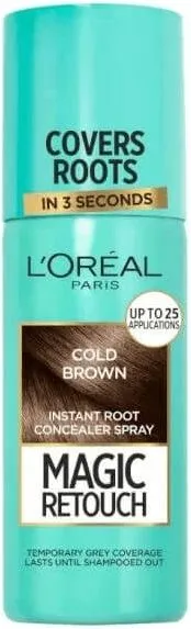 L’Oreal Magic Retouch Спрей за прикриване на бели корени 7 Cold Brown 75 мл