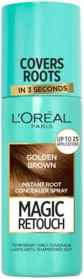 L’Oreal Magic Retouch Спрей за прикриване на бели корени 10 Golden Brown 75 мл