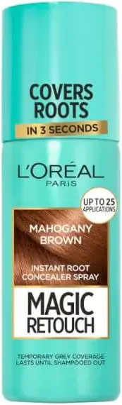 L’Oreal Magic Retouch Спрей за прикриване на бели корени 6 Mahogany Brown 75 мл