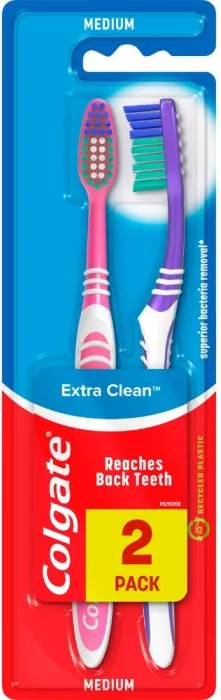 Colgate Extra Clean четка за зъби 1+1 бр