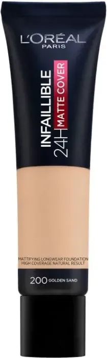 L’Oreal Infallible 24H Matte Cover Дълготраен фон дьо тен с матов ефект SPF18 200 Golden Sand