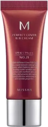 Missha М Perfect Cover BB крем за лице с перфектно покритие SPF42 PA+++ Light Biege 21 20 мл