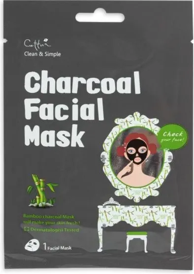 Cettua Charcoal Facial Mask Лист маска за лице с активен въглен 1 бр