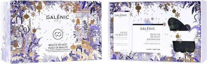 Galenic Huile De Beauté Цветен серум елексир 30 мл + Galenic Beaute de Nuit Нощен хроно-активен гел за лице 50 мл + Подарък Комплект