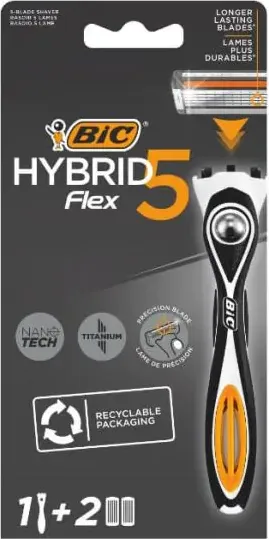 BIC Hybrid Flex 5 Самобръсначка за мъже + резервни ножчета 1+2