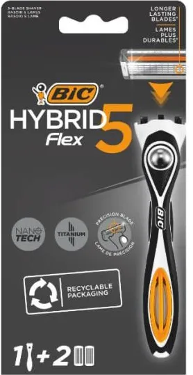 BIC Hybrid Flex 5 Самобръсначка за мъже + резервни ножчета 1+2