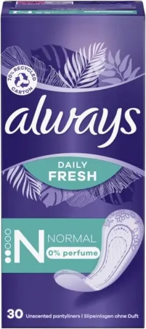 Always Daily Fresh Normal Ежедневни дамски превръзки без аромат х 30 бр
