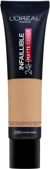 L’Oreal Infallible 24H Matte Cover Дълготраен фон дьо тен с матов ефект SPF18  290 Golden Amber