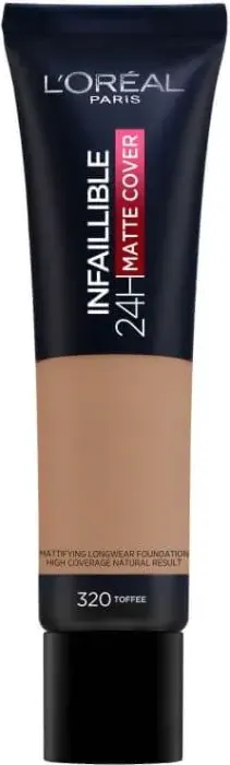 L’Oreal Infallible 24H Matte Cover Дълготраен фон дьо тен с матов ефект SPF18 320 Toffee