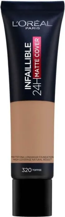 L’Oreal Infallible 24H Matte Cover Дълготраен фон дьо тен с матов ефект SPF18 320 Toffee