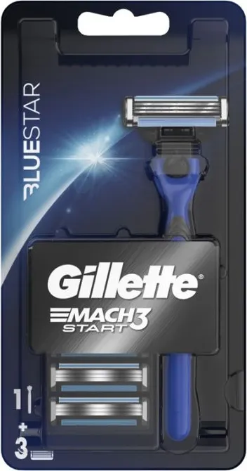 Gillette Mach3 Start Blue Мъжка самобръсначка синя + резервни ножчета 1+3