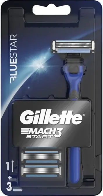 Gillette Mach3 Start Blue Мъжка самобръсначка синя + резервни ножчета 1+3