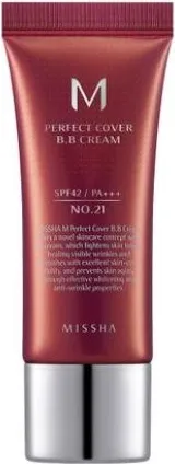 Missha М Perfect Cover BB крем за лице с перфектно покритие SPF42 PA+++ Light Biege 21 20 мл