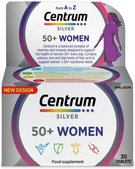 Centrum Silver Women 50+ A-Z Силвър Витамини и минерали за жени х 30 таблетки Pfizer