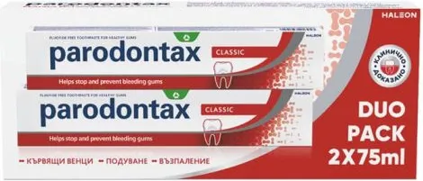 Parodontax Clasic Fluoride DUO Паста за зъби 75 мл x 2 бр Комплект