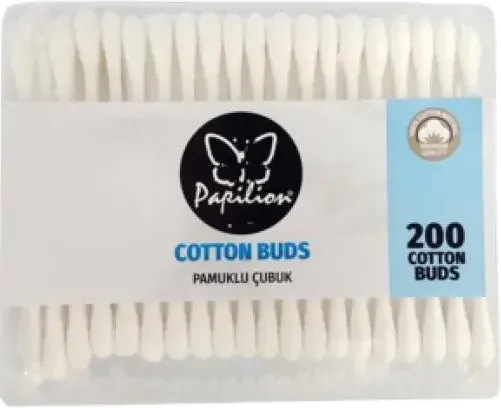 Papilion Cotton Buds Клечки за уши Кутия 200 бр