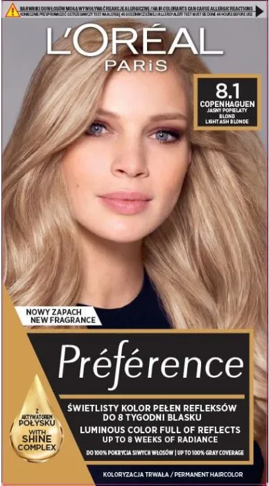 L’Oreal Preference Трайна боя за коса 8.1 Copenhaguen