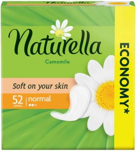 Naturella Camomile Normal Ежедневни дамски превръзки с лайка 52 бр