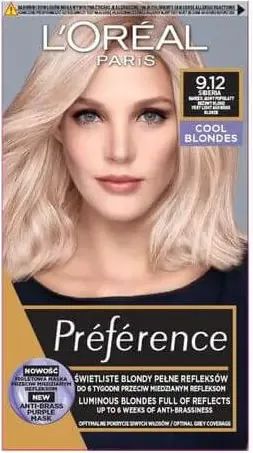 L’Oreal Preference Cool Blondes Трайна боя за коса в студени руси нюанси, 9.12 Siberia