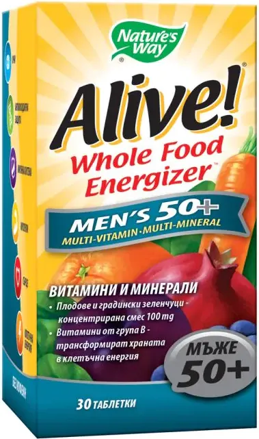 Nature's Way Alive Men's 50+ Алайв мултивитамини за мъже 50+ 30 таблетки