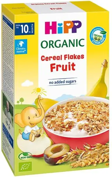 HiPP Organic Cereal Flakes Fruit Био мюсли с плодове 10М+ 200 гр