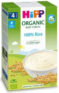 Hipp био инстантна каша ориз за бебета 4М+ 200 гр