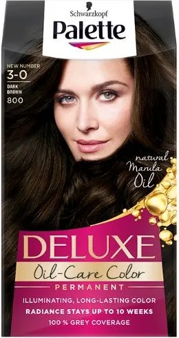 Palette Deluxe 800 (3-0) Dark Brown Крем Боя Тъмно Кестеняво Schwarzkopf