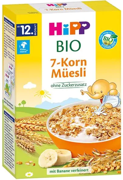 HiPP BIO 7-Korn Muesli Био мюсли 7 зърнени култури 12М+ 200 гр