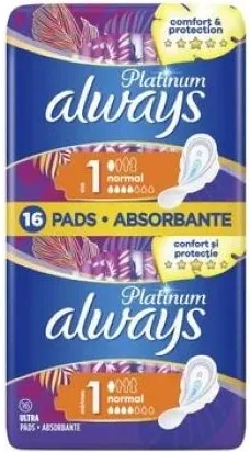 Always Platinum Normal Plus Duo Дамски превръзки x16 бр