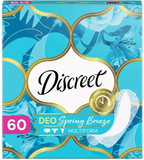 Discreet Deo Spring Breeze Ежедневни дамски превръзки морски бриз 60 бр