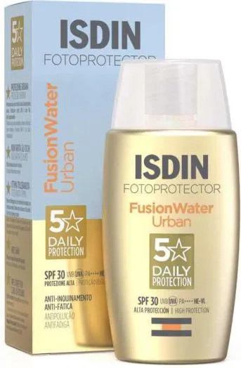 ISDIN Fotoprotector Fusion Water Urban Слънцезащитен флуид за предпазване на кожата е градска среда SPF30 50 мл