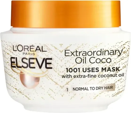 Elseve Extraordinary Oil Coconut Подхранваща маска за нормална към суха коса 300 мл