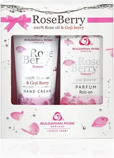 Rose Berry Nature Комплект Парфюм рол он + Крем за ръце Българска роза