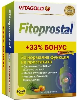 Vitagold Fitoprostal За нормална функция на простатата х60 + 20 капсули