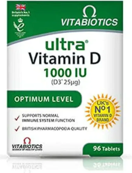 Ultra Витамин D3 за здрави кости и зъби x 96 таблетки Vitabiotics