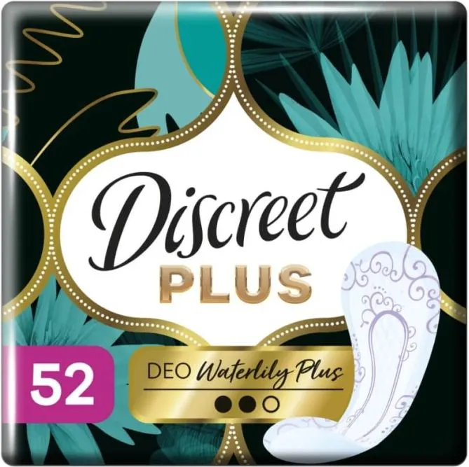 Discreet Deo Waterlily Plus Ежедневни дамски превръзки водна лилия  х 52 бр