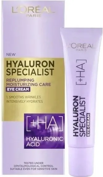 L’Oreal Hyaluron Specialist Изпълващ и подхранващ околоочен крем с хиалуронова киселина 15 мл