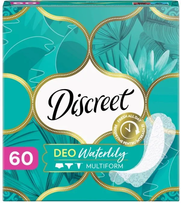 Discreet Deo Waterlily Plus Ежедневни дамски превръзки водна лилия 60 бр